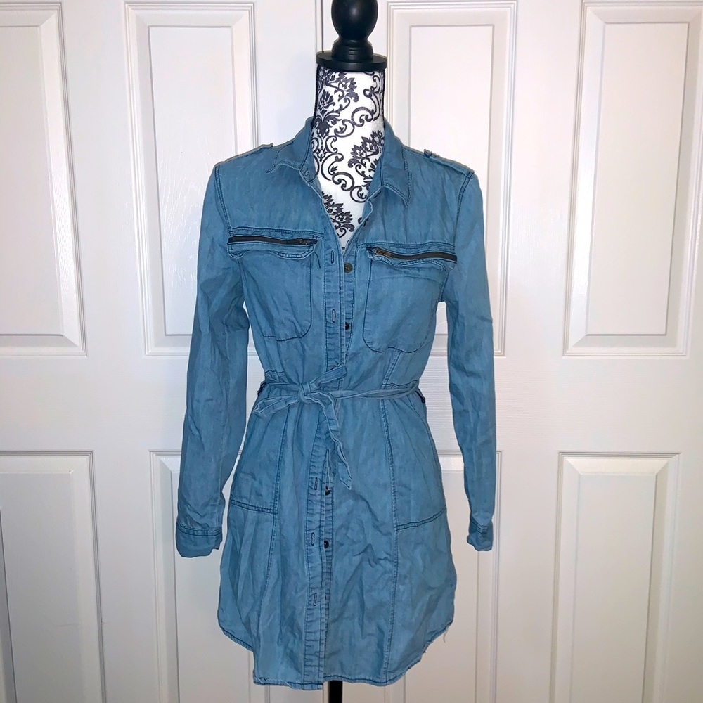 Denim longsleeve dress